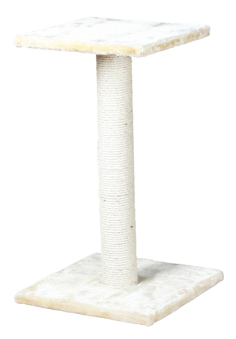 TRIXIE Espejo Cat Scratching Post 27.2 Inch - Cat Scratcher with Soft Fabric Covering Base and Durable Sisal Rope - with Resting Platform - in Beige - Image 1